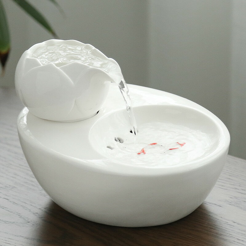貓咪飲水機貓用陶瓷自動循環飲水器自動流水喂水碗喝水神器防漏電