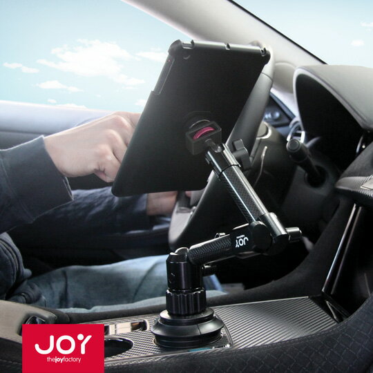 <br/><br/>  【Aphon生活美學館】喜樂比 JOY MagConnect 磁吸式碳纖維車杯架 - iPad Pro 9.7” / Air 2 適用(MMA508)-送皮革紋保護殼(市價$1000)<br/><br/>
