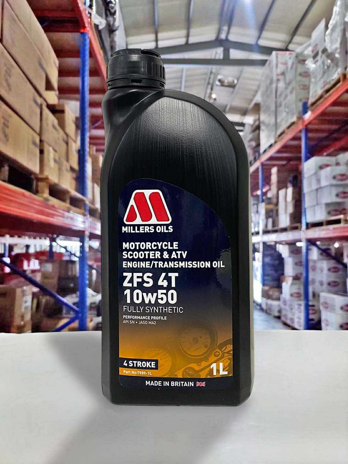 【4%點數】『油工廠』MILLERS 米勒 ZFS 4T 10w50 全合成機油 MA2 檔車 長途 高耐用度【樂天APP下單限定】