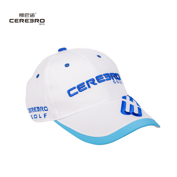 cerebro/斯巴諾 高爾夫球帽子字母刺繡撞色戶外男運動吸汗棒球帽