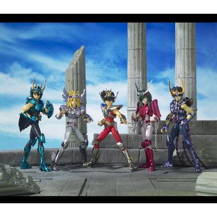 聖鬥士星矢 聖衣神話 青銅聖鬥士 日版 五戰士集結 同捆包 附支架 星矢 紫龍 冰河 瞬 一輝