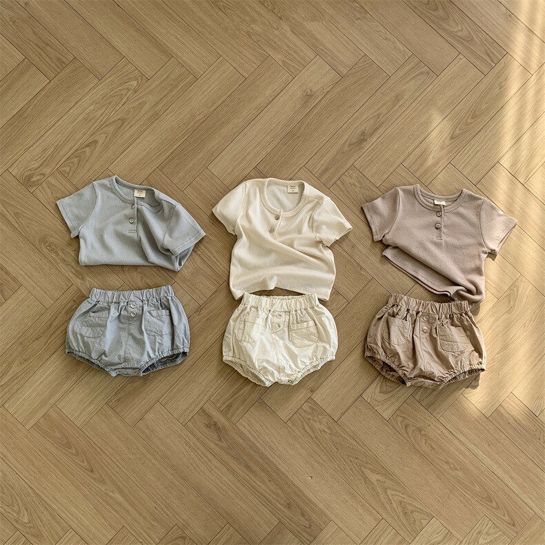 嬰兒衣服2024夏季新款韓版童裝兒童短褲寶寶包屁褲