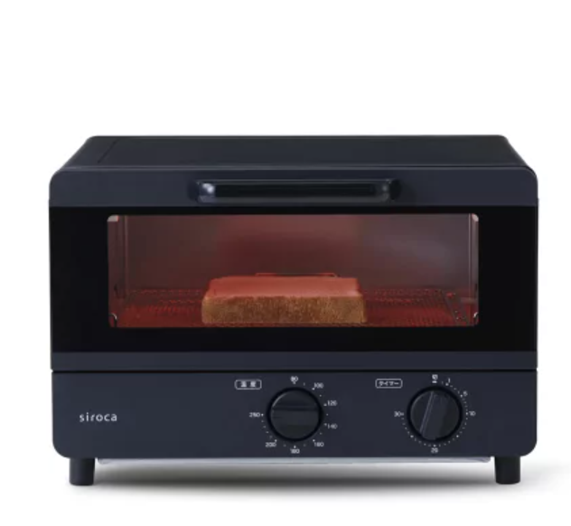 (免運) siroca ST-211 烤麵包 小烤箱 4片吐司 30分定時 80~250℃ 黑色 日本代購