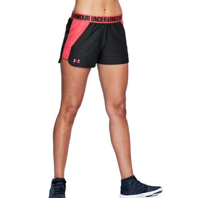 UNDER ARMOUR Play Up Short 2.0 女裝 短褲 慢跑 訓練 排汗 透氣 口袋 黑【運動世界】1292231-013【APP限定 | 單筆滿799元結帳輸入序號『GT-MEN1906』再折70元】