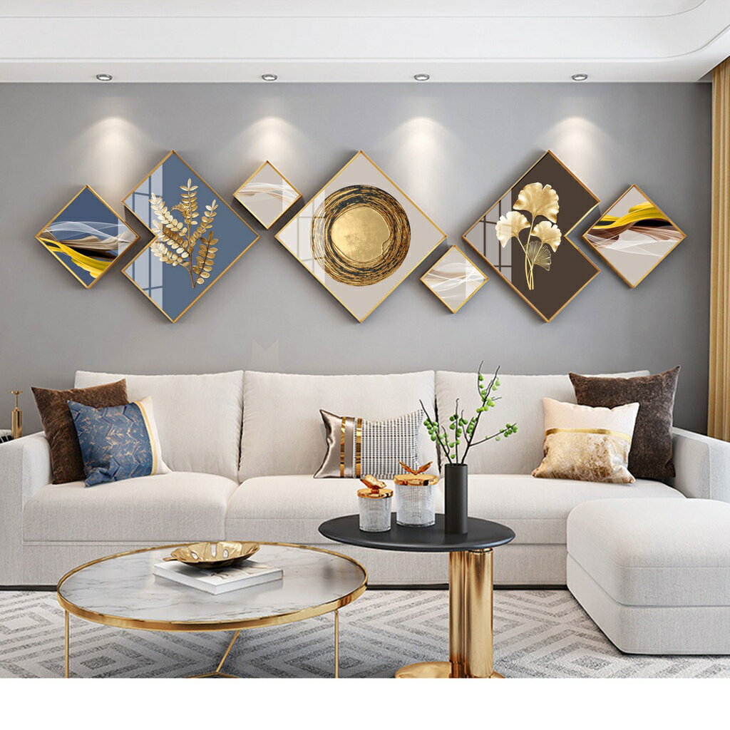 現代輕奢客廳裝飾畫沙發背景牆畫簡約高檔大氣牆上裝飾牆壁畫掛畫