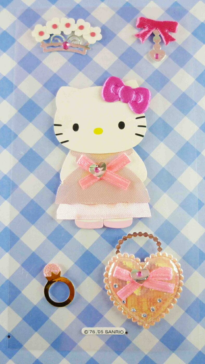 【震撼精品百貨】Hello Kitty 凱蒂貓 KITTY立體貼紙-玫瑰 震撼日式精品百貨