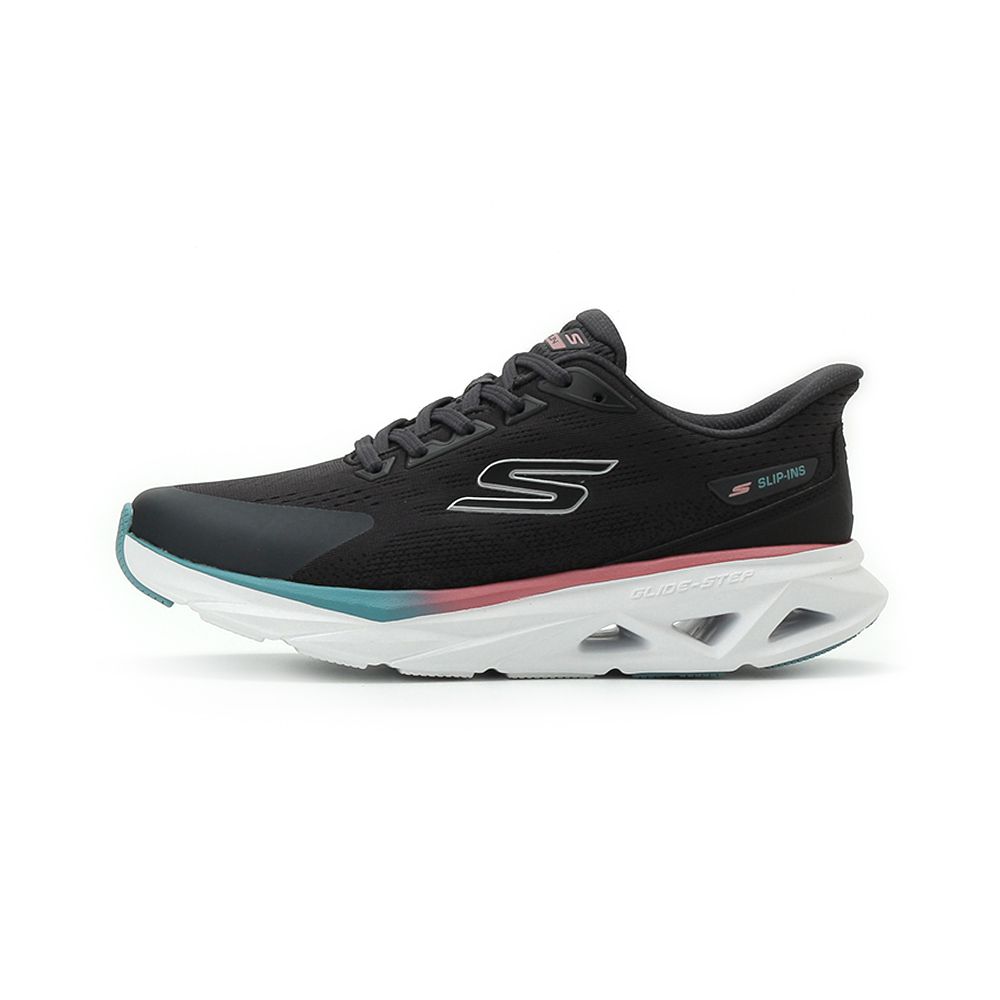 SKECHERS GLIDE-STEP VORTEX 寬楦瞬穿運動跑鞋 黑灰 129825WCHAR 女鞋