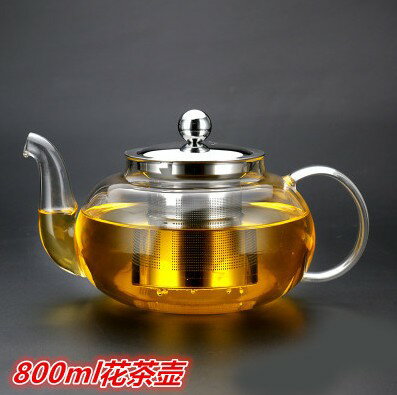 防爆裂耐熱高溫玻璃花茶壺普洱功夫紅茶具不銹鋼過濾泡茶器沖水壺