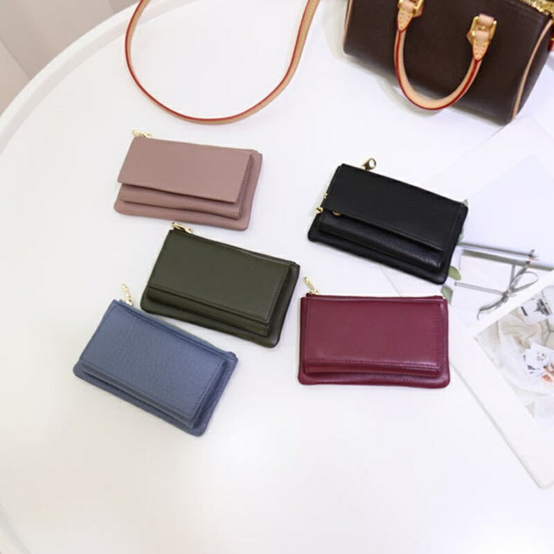 現貨+預購 鑰匙包真皮零錢包-牛皮簡約實用百搭男女包包5色74cd21【獨家進口】【米蘭精品】