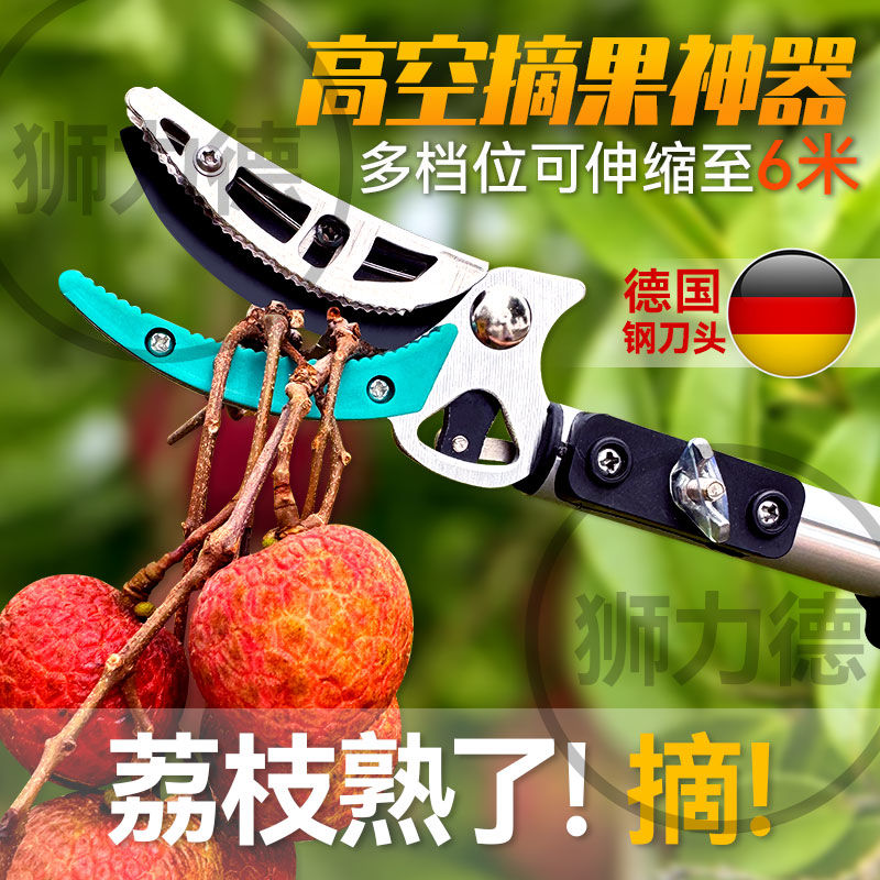 免運 可開票 超低價 德國進口高空摘果器新款多功能伸縮桿摘水果荔枝香椿剪刀高枝剪鋸 快速發貨