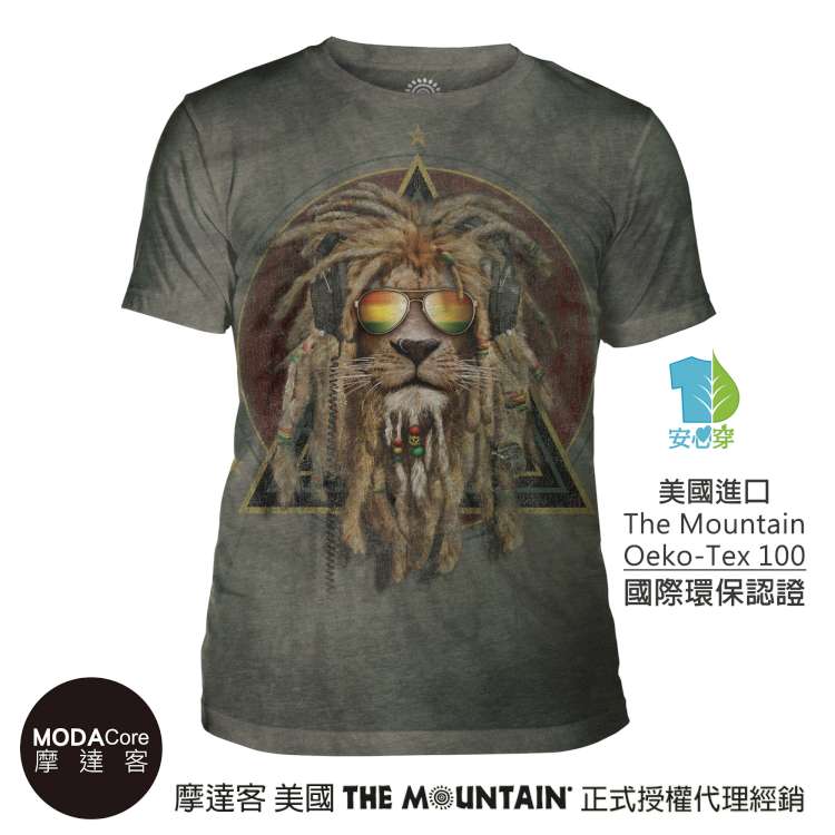 【摩達客】(預購) 美國The Mountain都會系列 復刻加滿獅 中性修身短袖T恤