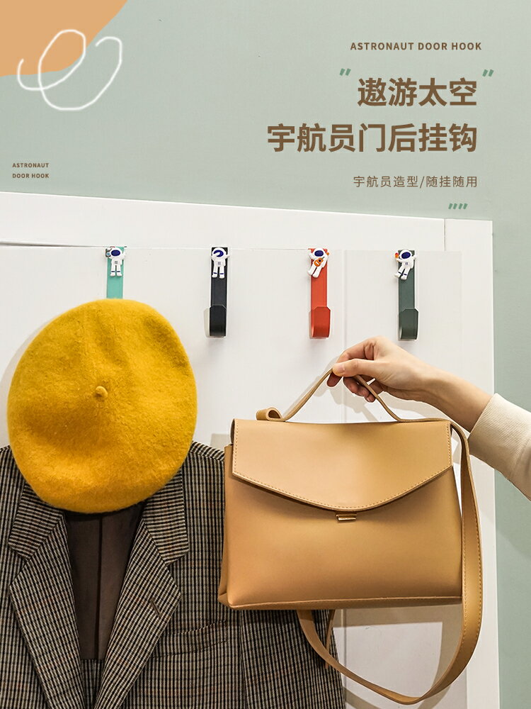 門後掛鉤免打孔衣服掛衣架進門玄關收納神器櫃門上衣帽置物架宿舍