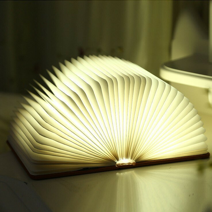 LED書燈創意折疊書本燈充電usb小夜燈生日禮品定製批發七夕禮物