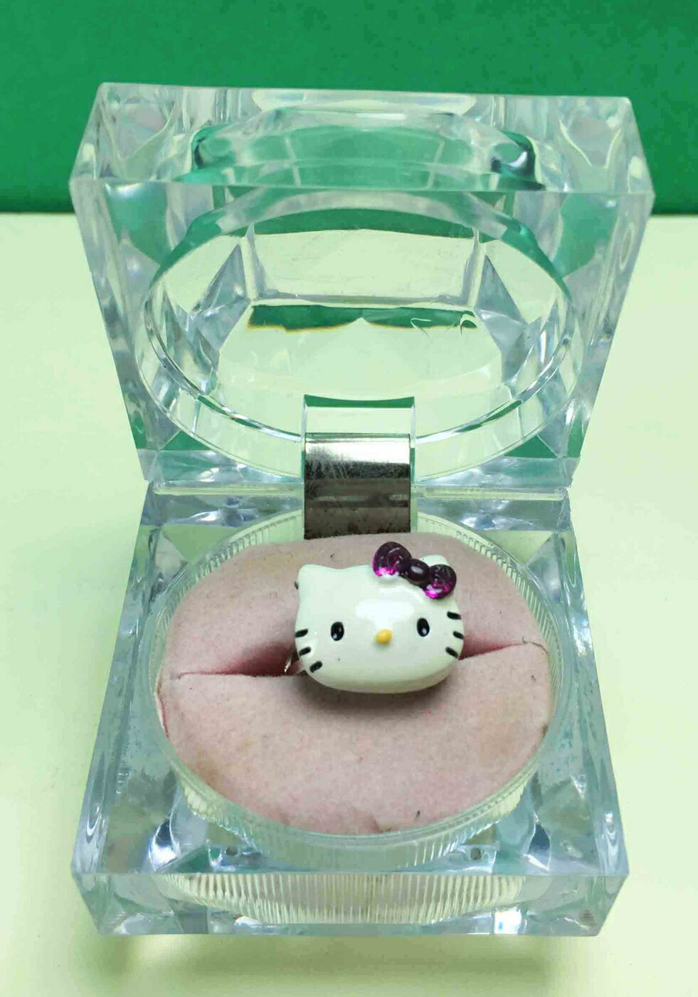 【震撼精品百貨】Hello Kitty 凱蒂貓 造型戒指-紫 震撼日式精品百貨