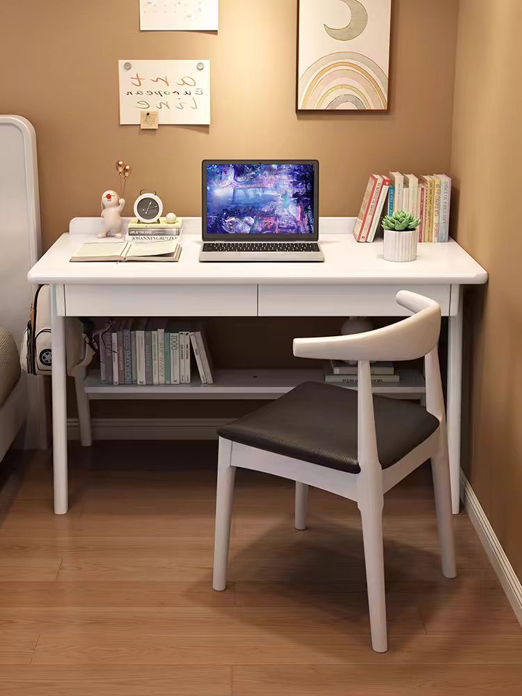 北歐實木書桌簡約家用桌子工作臺簡易中學生學習桌臥室臺式電腦桌