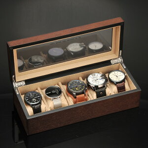 手錶收納盒 儷麗手表盒子復古手表盒收納盒簡約木質家用五表位便攜式機械表盒【HZ61619】