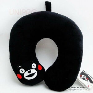 【UNIPRO】微笑 熊本熊 KUMAMON U形枕 飛機枕 旅行枕 頸枕 禮物 吊環設計 正版授權