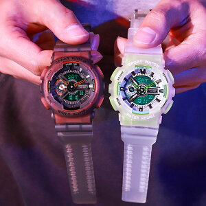 新款熒光表殼網紅時尚炫酷雙顯冷光電子運動風韓版男女款手表