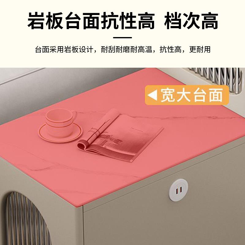 熱賣款！免運 沙發邊櫃 巖板沙發邊幾邊櫃簡約客廳家用茶水櫃多層可移動儲物櫃床頭置物櫃八折下殺 打骨折 可開發票 加客服賴享受巨額減免金牌保障