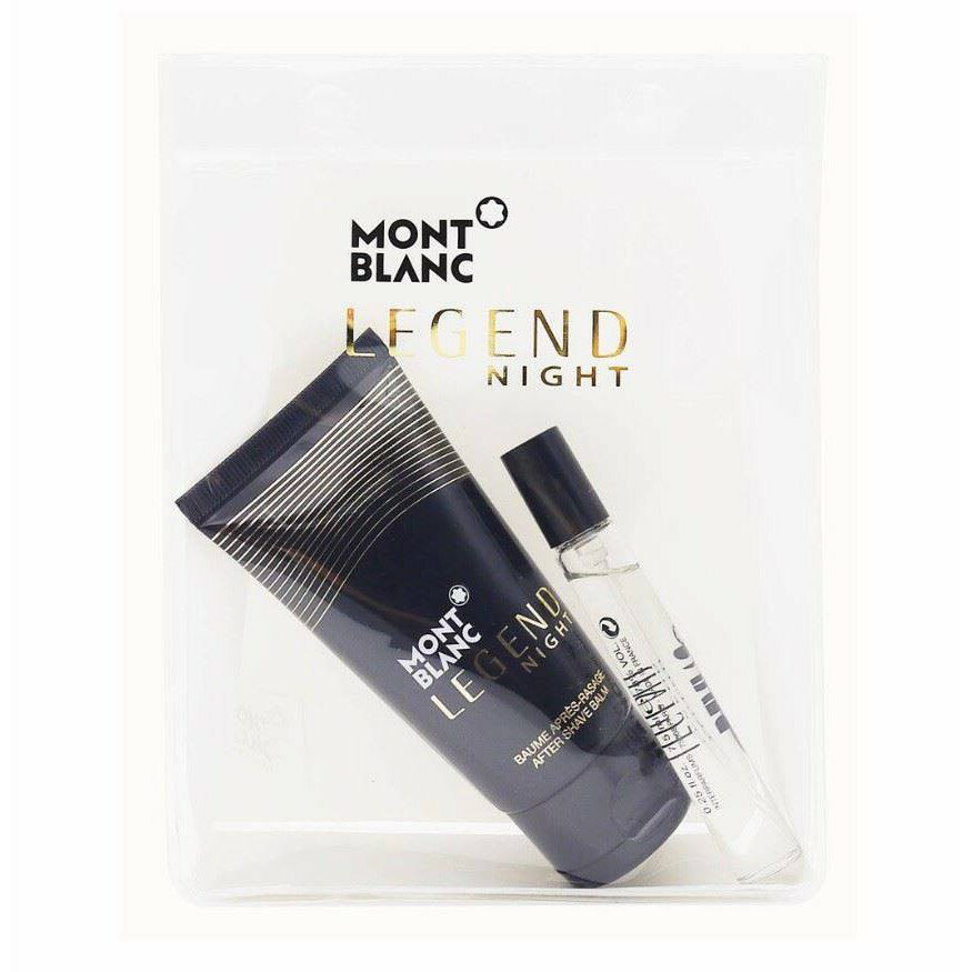 MONTBLANC 萬寶龍傳奇紳夜香氛旅行組(香水7.5ML+鬍後乳50ML)｜期間限定◆秋冬迷人香氛