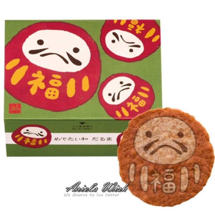 桂新堂日本百年老店仙貝濃郁酥脆海老鮮蝦仙貝餅乾期間限量款-福到幸運不倒翁禮盒組-新年禮品-現貨 2