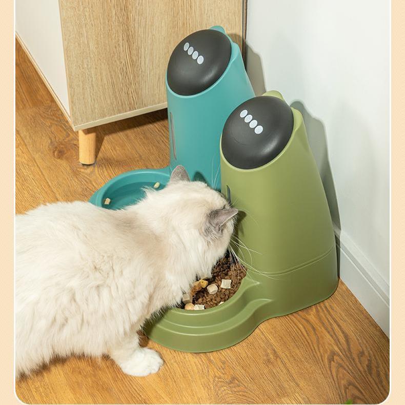 免運 寵物餵食器 飲水器 貓咪可拆自動餵食器二合一自動續水續糧餵食一體大容量封閉式防臭特惠/快速出貨MM095