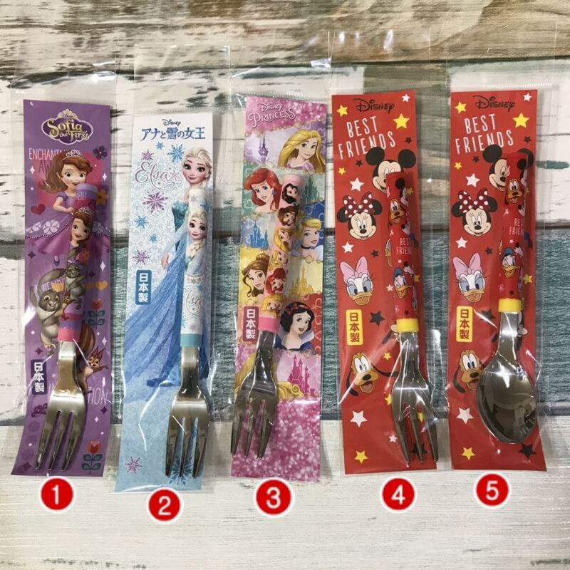 【現貨】小鶴日貨｜日本製 迪士尼系列餐具 刀叉 湯匙 艾莎 米奇米妮