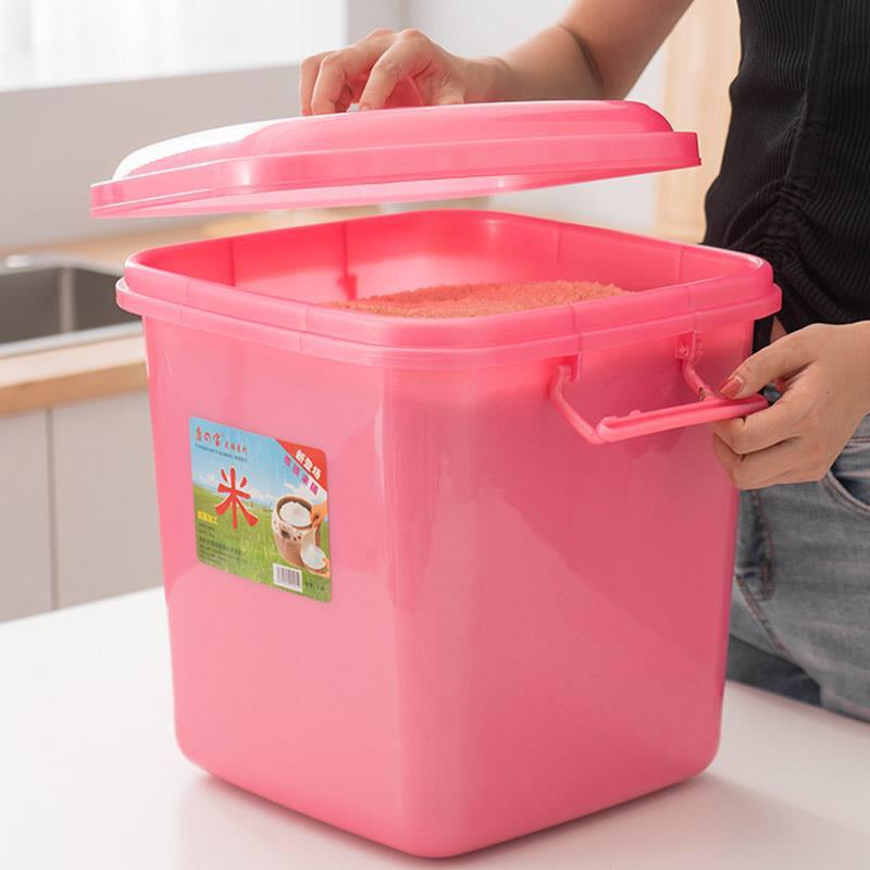 米桶 米桶家用廚房30斤40斤創意塑料密封防蟲帶蓋面粉米桶儲米箱10kg【MJ17270】