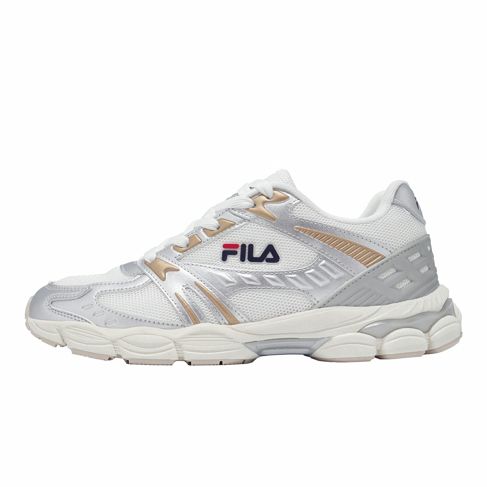 Fila 休閒鞋 Olympian 男鞋 銀 白 復古 拼接 運動鞋 斐樂 1J310A183