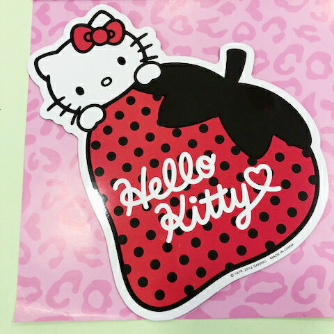 【震撼精品百貨】Hello Kitty 凱蒂貓 凱蒂貓 HELLO KITTY 車用大磁鐵-草莓 震撼日式精品百貨