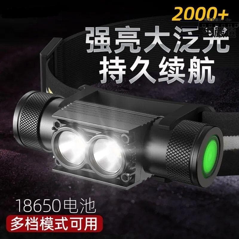 鋁合金SST40燈珠強光充電礦頭燈 輕便頭戴式強光跑步登山夜釣騎行