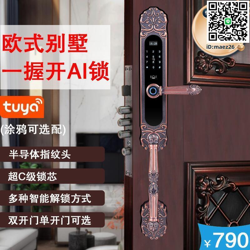 【全球優品滙】塗鴉zigbee一握開指紋鎖電子密碼鎖家用防盜門歐式別墅智慧鎖