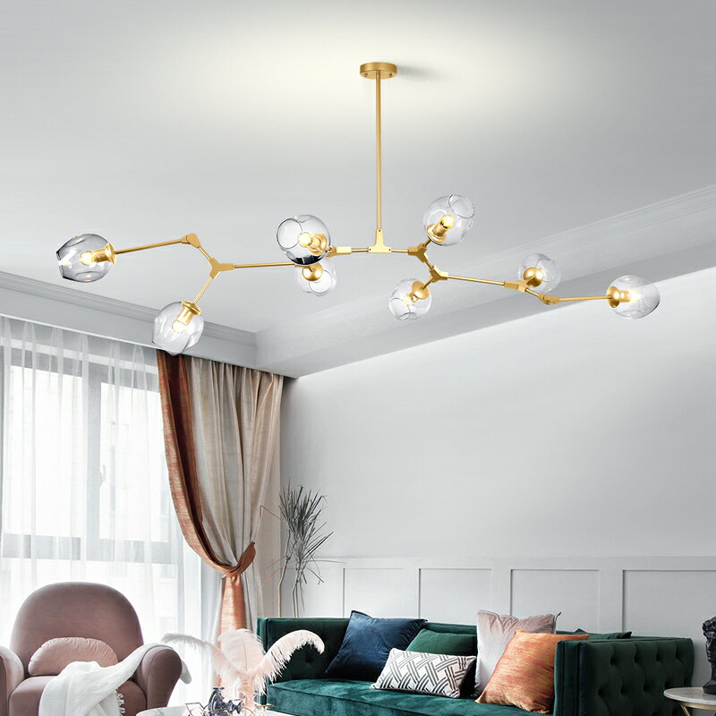 北歐吊燈客廳燈現代簡約大氣家用臥室餐廳燈具創意個性魔豆分子燈