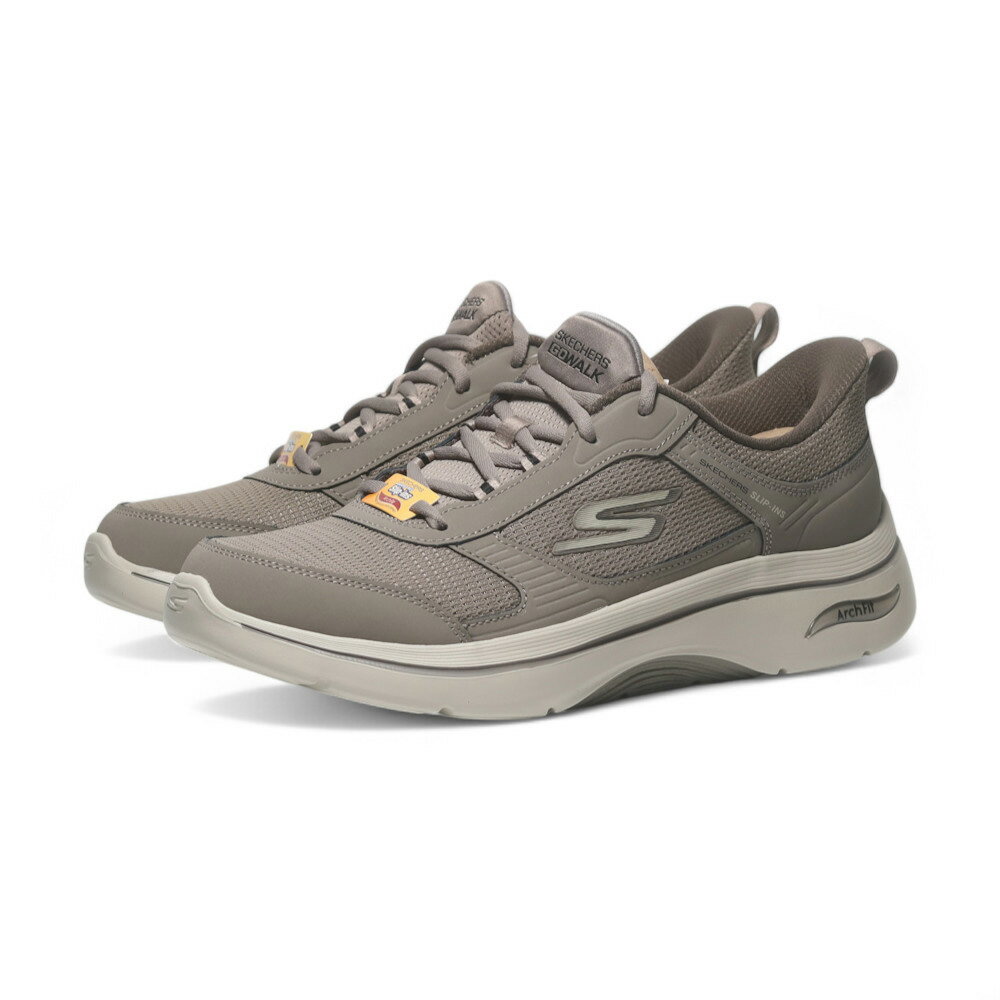 【滿千折百】SKECHERS 休閒鞋 GO WALK ARCH FIT 2.0 卡其 瞬穿 健走鞋 男 216650KHK