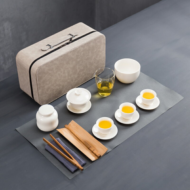 陶瓷旅行茶具套裝家用簡約便攜包小套裝日式辦公泡茶壺戶外茶壺杯