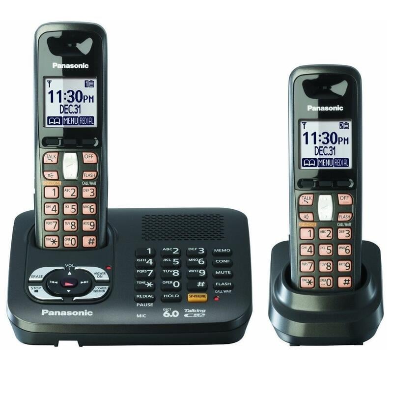 【新店鉅惠】松下DECT6.0 KX-TG6431B自動答錄數字無繩電話機對講座機子母機