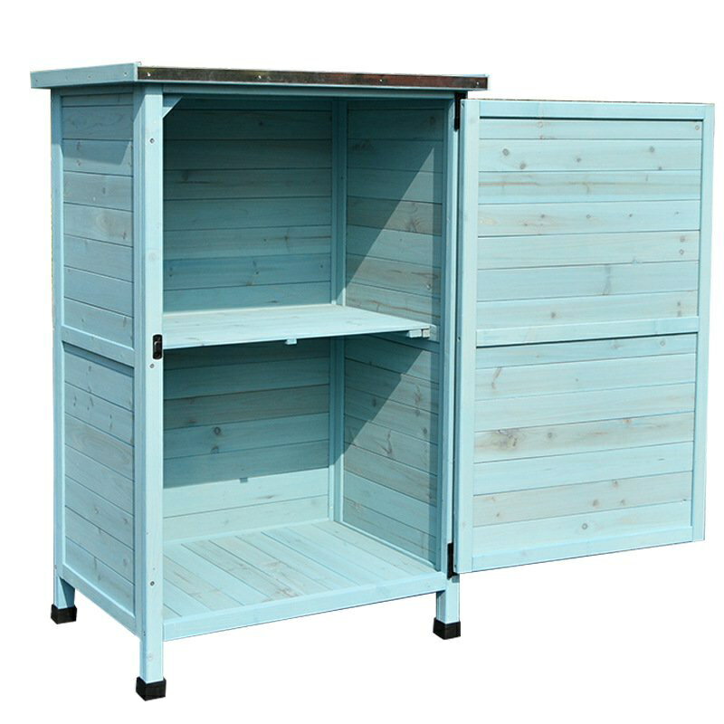 免運 家具 全實木工具櫃收納櫃戶外防雨防曬花園庭院櫃雨鞋剷收納箱櫃子儲物 可開發票 8