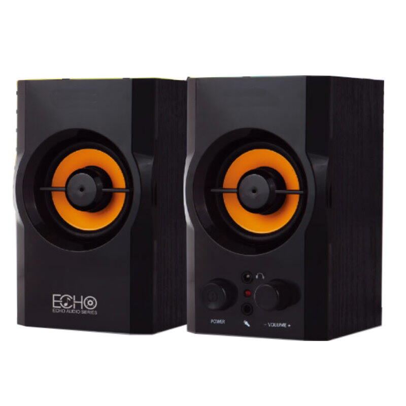 AIBO 二件式 木質音箱 LA288 2.0聲道 USB 多媒體 喇叭 音響 音箱【HA217】 123便利屋