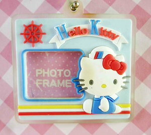 【震撼精品百貨】Hello Kitty 凱蒂貓 KITTY鑰匙圈-相框藍 震撼日式精品百貨