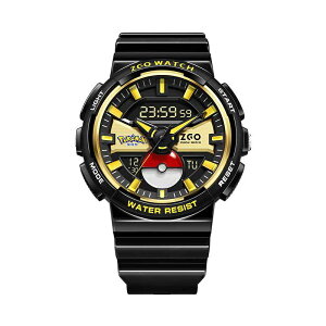 ZGO寶可夢手錶跨年禮物男女多功能手錶防水夜光電子錶