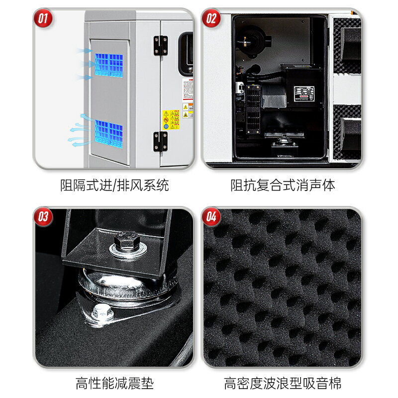 常柴柴油發電機組低噪音無刷30/50/75/100/200KW千瓦全自動