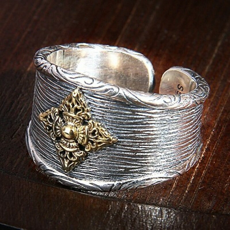 【巴黎精品】現貨+預購 S925手工純銀戒指足銀泰銀戒子男尾戒情侶對戒情人節禮物-復古嘻哈男女飾品a1kj17