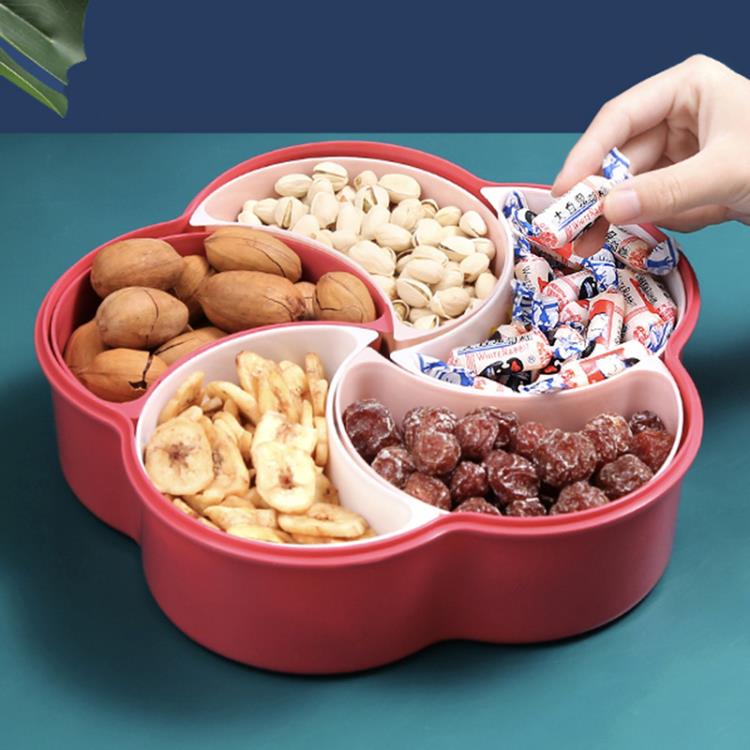 果盤2024新款水果盤家用客廳茶幾瓜子防潮密封收納盒干果盤糖果盒 交換禮物