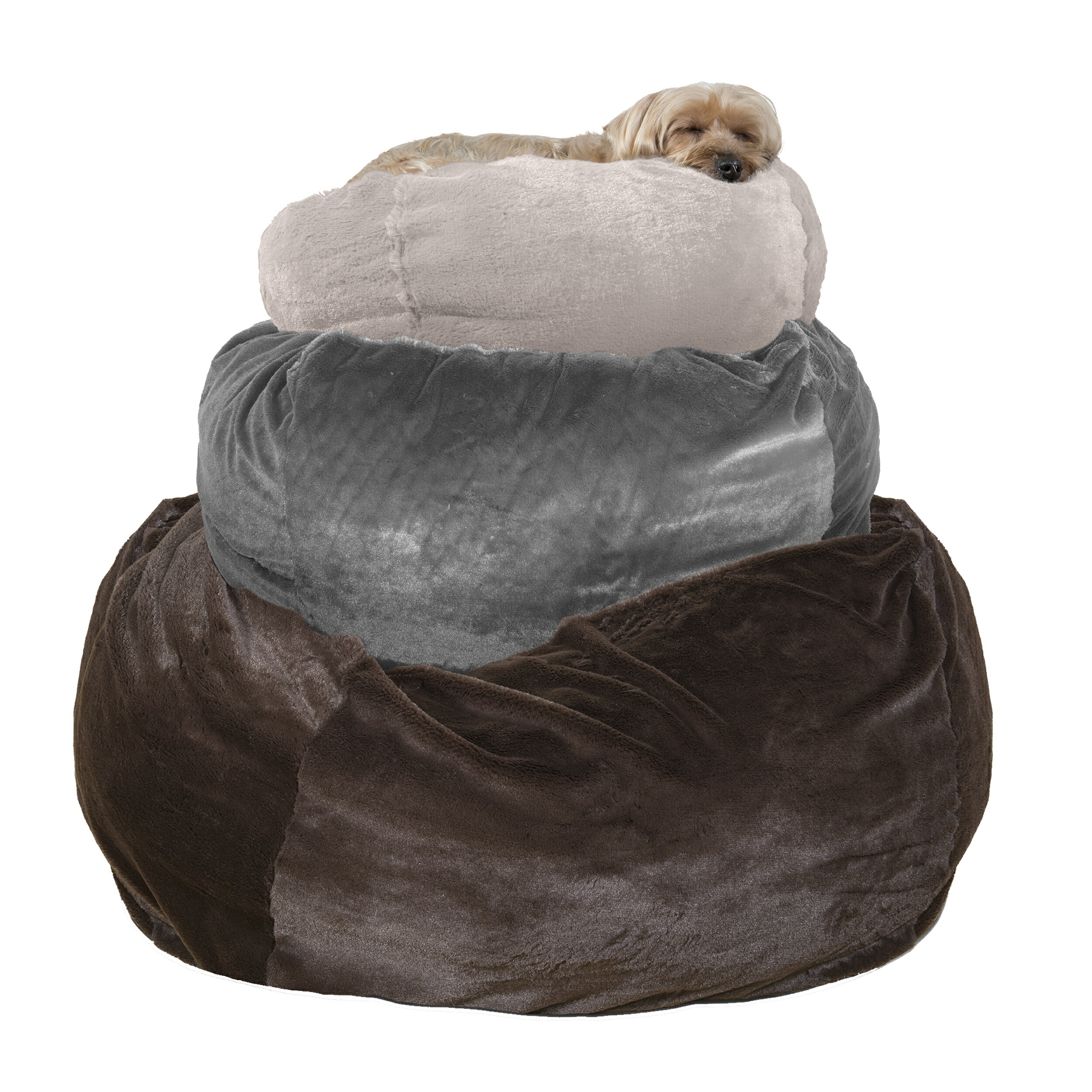 furhaven round dog bed