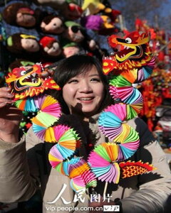 春節兒童小串龍舞獅擺件中國風特色傳統拍攝道具新年裝飾玩具禮物