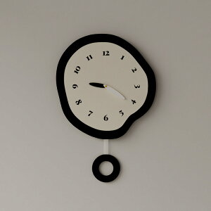 【免運】 北歐簡約家用裝飾鐘表免打孔掛墻時鐘客廳高級感靜音掛鐘創意設計