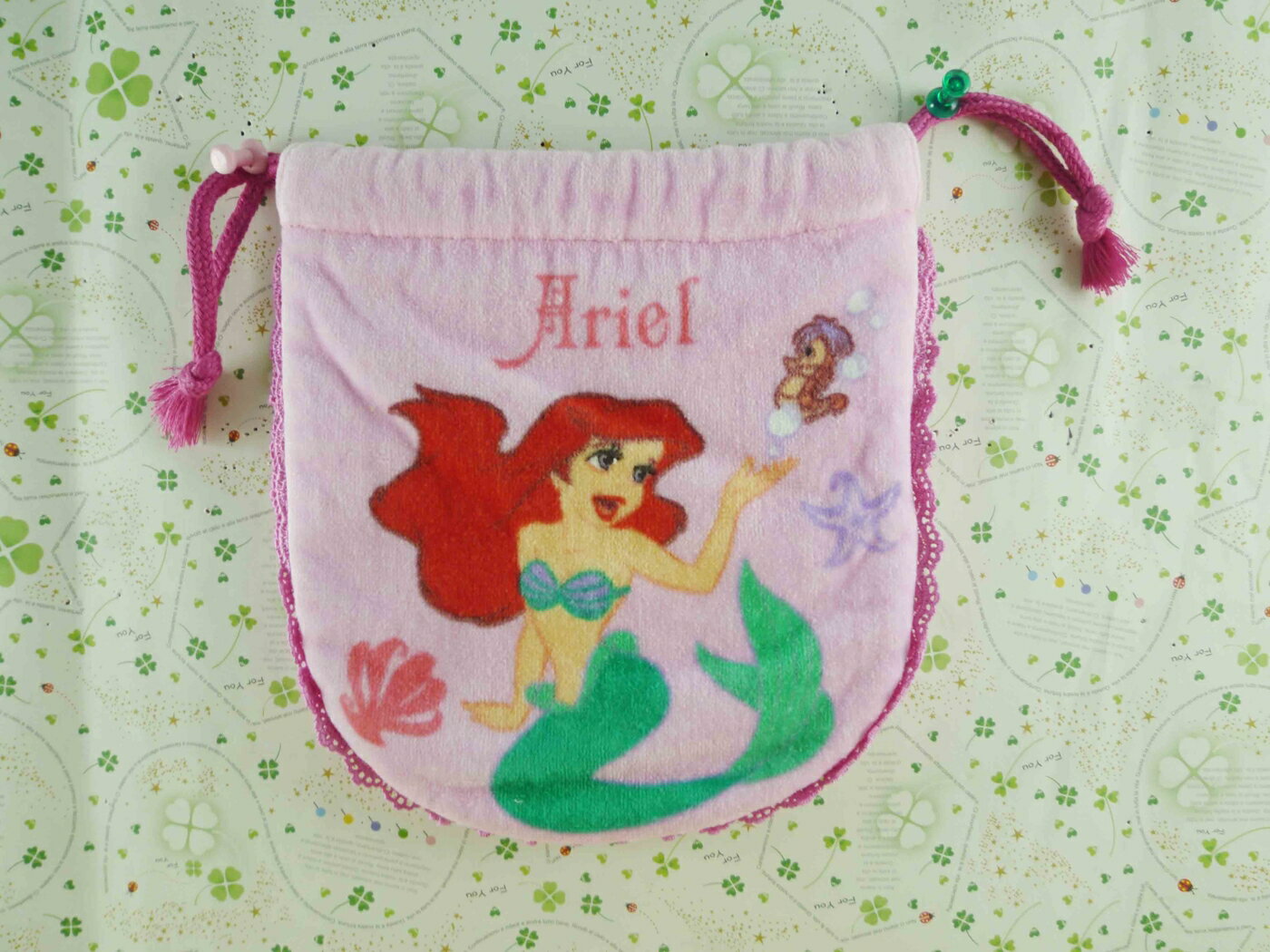 【震撼精品百貨】Disney 迪士尼公主系列 愛麗兒束口袋 震撼日式精品百貨