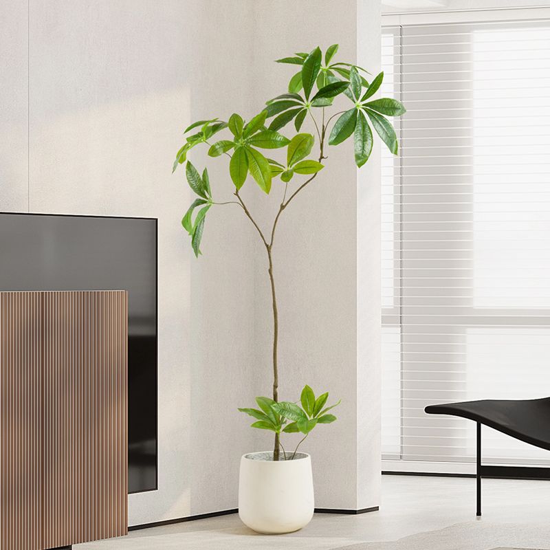 人造花 仿真植物 模擬樹 模擬綠植 模擬擺飾 真綠植發財樹辦公室假綠植植物盆栽客廳假花大型落地裝飾模擬樹137S 快速出貨