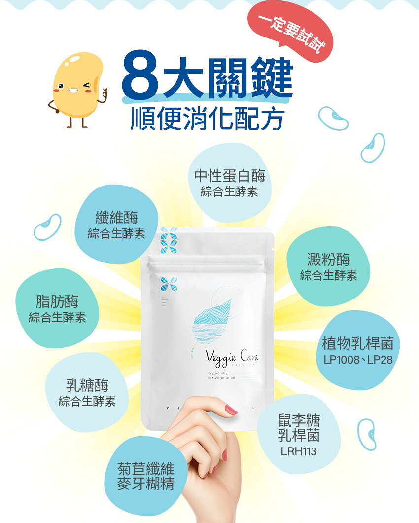 【香港配送】Veggie Care 純素植物乳桿菌 100%純素可食益生菌 6