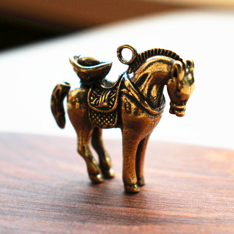 純銅馬小號迷你實心黃銅馬擺件辦公室客廳居家裝飾工藝品馬上有錢